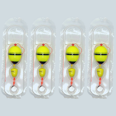 다루미 생활낚시 원터치 찌낚시 채비 낚시찌, 옐로우 2호, 4개