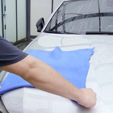 하비비 세차타월 드라잉타월 극세사타월, 블루+오렌지, 1세트