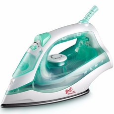 【新品】 110v電熨斗 手持熨燙機 家用蒸汽熨斗手持式迷你掛燙機熨斗電燙鬥陶瓷燙衣服, 果綠色特氟龍底板