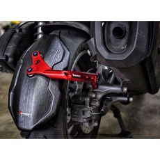 巴風特 CNC 右邊款後土除 大牌角度架 擋泥板 FORCE 2.0 FORCE 二代, 1個, 紅色,鍛造碳纖維水轉印