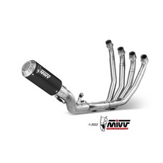 MIVV 全段 排氣管 for HONDA CB 650 R 19-23 MK3 黑色 不鏽鋼