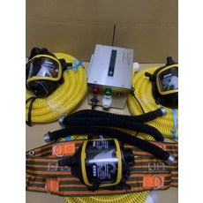 산소 산업용 모터 필터 방진 공기 방독 송기마스크 본체, 삼중 풀세트 30m, 1개