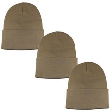 Gelante 유니 비니 캡 니트 따뜻한 단색 카키 171459