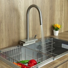 [기본설치비 무료] 루미노바 LV18000 야채수전 폭포수전 물튀김 방지 3way 폭포 거위목, 1개