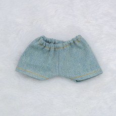 블랙진 솜깅 바지 하의 무속성 솜인형 아이돌 인형 옷 의상 성인 취미, 1개, 9_블루 화이트 청바지 17cm 천끈 착용, 17cm