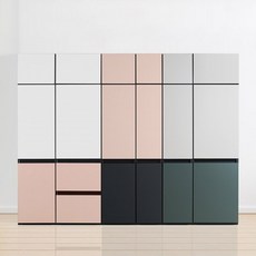 가구산책 다용도 상부 수납장 350 H8662, 바샬트그레이