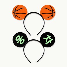 핑크캔디 농구공 응원머리띠, 농구공머리띠, 농구공머리띠, 문구제작(2글자+2글자), 1개