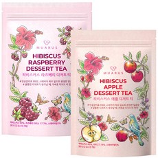 1+1 [스윗 히비스커스 디저트 티] 상큼달콤 맛있는 0칼로리 애플맛 라즈베리맛 아이스티 핫티, 2g, 1개, 30개입