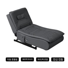 전기 마사지 소파 거실 싱글 흔들의자 다기능 리클라이너 쇼파, 테크 가죽/그레이(전기+진동)