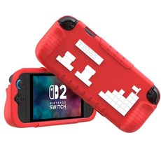 TUCANA 닌텐도 스위치2 2025용 아동용 소프트 실리콘 케이스 게임 카드 슬롯 포함 인체 공학적 그립이 있는 충격 방지 보호 커버 스위치 2용 어린이 친화적인 그립