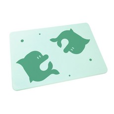 SONAQUEEN 珪藻土吸水地墊 FM0370 55x40x0.9cm 海豚綠圖案 SGS認證 防霉舒適腳踏墊, 1個, 06海豚綠(55x40x0.9)大尺寸