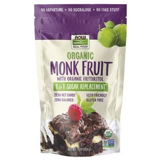 Now Real Food Monk Fruit 赤藻糖醇代糖, 1個, 454g