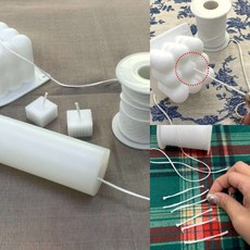 캔들공예 비코팅 면심지 60m 양초재료 캔들재료 양초심지굵은거 향초만들기