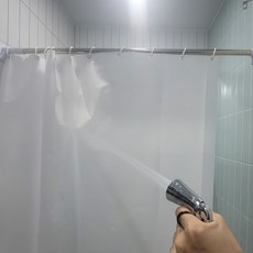 무지 방수 비닐 샤워커튼 화이트 80x180muj9+1Swf