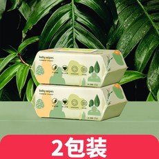 嬰兒手口濕巾 純水無添加 加厚加大 寶寶濕紙巾 家庭號實惠裝, 1個, 2包裝