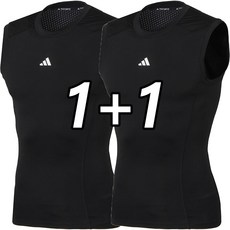 [1+1] 아디다스 민소매 스포츠 나시 나시티 TF 블랙 남여공용 운동복 + ALS 마스크