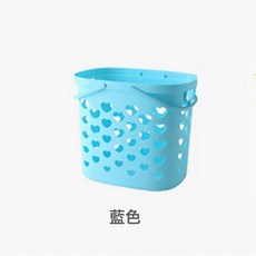 大容量浴室髒衣籃沐浴洗澡手提籃子多功能愛心鏤空浴室收納手提籃, 40*31*36