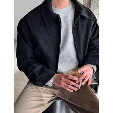 2026麂皮絨翻領夾克 外套 男 高級感 棕咖色 潮牌 百搭 春秋款 上衣