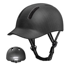 Shinmax 남성 및 여성용 성인용 자전거 헬멧 - 가볍고 조절 가능한 야구 모자 스타일 사이클링 반사 스트립 도시 통근 도로 자전거에 적합 그외 각종 500323, 탄소 섬유