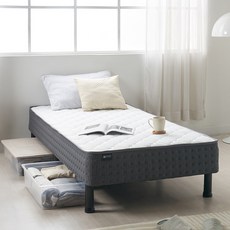 미성침대 올인원 프레임 일체형 다릿발 침대 매트리스 싱글 슈퍼싱글 퀸, 다크그레이, 23cm