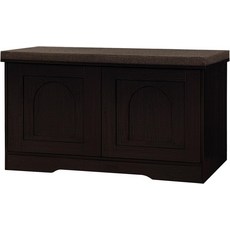 딘지 LVJ 신발 벤치 출입문이 있는 입구 수납 쿠션 6큐비가 2단 랙 31.5L x 13.8W 정리 캐비닛 조절 가능한 선반 거실 침실 에스프레소, Greige, 31.5”L x 13.8”W