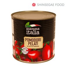 신세계푸드 맘마필드 토마토홀 2.5kg / 업소용 대용량 파스타 스파게티용 캔 통조림, 1개