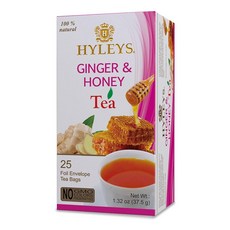 Hyleys Tea Dieter's 아사이 베리 맛 티 티백 14개 1팩 229721, 25 Tea Bags (Pack of 1), Ginger & Honey Black Tea