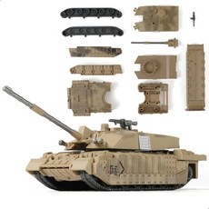 밀리터리 프라모델 군용 차량 조립 전차 모형 키트 SEBUNAS 1/72 스케일 레오파드 2A7 탱크 퀵 빌드 모델 독일 장갑차 주 전투 를 위한 선물 14PCS, 19.challenger