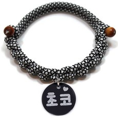 펫츠룩 가볍고예쁜 강아지 고양이 인식표 목걸이, 01볼드블랙, 1개