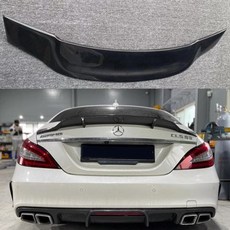 튜닝 범퍼수입차 호환 CLS 클래스 W218 AMG 2012-2017 R 스타일 탄소 섬유 리어윙 트렁크 부트 커버 자동, 05 FRP unpainted