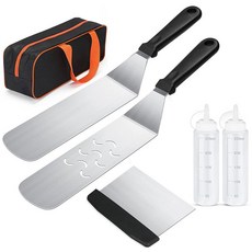 Blackstone Griddle Accessories Kit Spatula &amp; Carry Bag과 함께 Blackstone 및 Camp Chef 용 플랫 탑 그릴, 01 Handheld Kit Bag