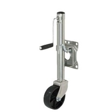 트레일러 휠 리프트 텅잭 작기 자키휠 카라반 바퀴 견인 자동차 운반 캠핑카 자키 고하중, 1개, 6in C 아연도금 레드