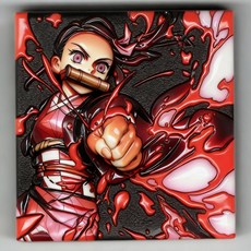 [냉장고 마그네틱] 귀칼 냉장고 자석 세라믹 3D 부각 마그넷 캐릭터 마스네틱 [D-CT-G001], 009