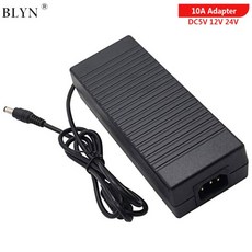 AC100-240V DC12V 10A 전원 공급 장치 어댑터 변환기 DC5V DC24V PSU 변압기 LED 스트립 DVR CCTV 용 5.5x2, EU Plug, DC5V 10A