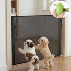 오르딘 밑구멍없는 무타공 슬라이딩 반려동물 반자동 안전문 대형, 매트 블랙, 1개