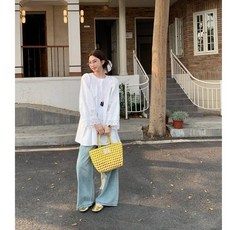 임산부 라운드넥 긴팔 셔츠 봄 가을 레이스 패치 루즈핏 블라우스 캐주얼 임부복 상의 LT