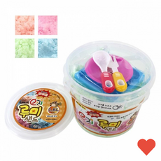 유아동 미술교구 모래놀이 1.5L 몰드 3종 만들기, 연두