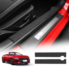 KUNGKIC 포드 머스탱 2024 2025 자동차 도어 엣지 가드 씰 프로텍터 스티커 필름 충돌 방지 스커프 플레이트 커버 전천후 인테리어 액세서리 9002 컬러 이탈리아 탑, 9002 컬러 이탈리아 탑 스웨이드, 9002 컬러 이탈리아 탑 스웨이드