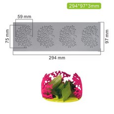 튀일몰드 실리콘 초콜릿 베이킹 나뭇잎 틀 데코, 1개, 4 대형 산호 LFM-55