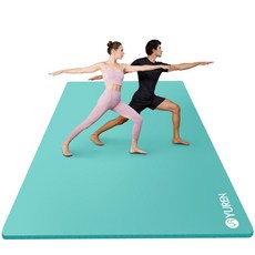 유렌 NBR 대형 10mm 요가매트 195x128cm 넓은 운동매트, 아이스 블루, 1개