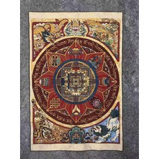 吉祥八寶壇城唐卡刺繡織錦畫, 如圖所示, 1個