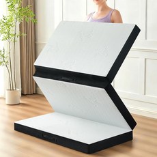 베드스마일 3인치 트윈 사이즈 트리플폴드 매트리스 대나무 세척 가능한 커버에서 추출한 비스코스가 있는 접이식 메모리 폼 캠핑용 바닥 침대 게스트 RV 통풍형