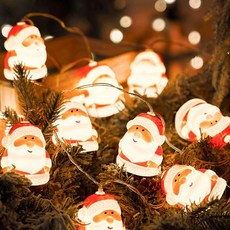 크리스마스 눈사람 알전구 트리 산타 전구 무드등 캠핑 줄전구 줄 소품 장식 조명 인테리어, 뚱뚱한 산타