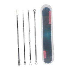 피지 제거기 블랙헤드 핀셋 스틱 여드름 압출기 도구 관리기 후크 피부 기본 모공 관리 니들 청소 얼굴