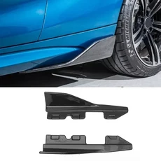 BMW 2 시리즈 F22 14-18 유광 블랙 사이드 스커트 범퍼 스포일러 보호대 호환, 광택 있는 블랙