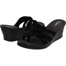 스케쳐스 여성용 칼리 럼블러 웨지 블랙