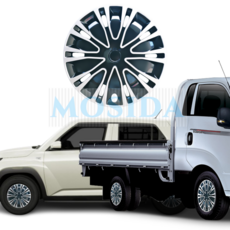 MOSIDA 15-12인치 휠커버 캐스퍼 포터2 봉고3 휠커버 셋트 타이어 휠캡 카라반 밴, 20. 13인치 AK 실버/블랙, 1개