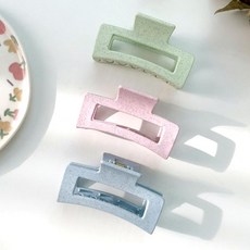 파스텔컬러 집게핀 헤어스타일 여성 악세사리 스타일, 핑크