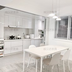 德利豐巖闆餐桌鋁閤金小紅書網紅餐桌長方形簡約拉米娜餐桌餐桌椅組閤, 【拉米娜】,1.6*80【餐桌】