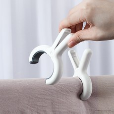 실리콘 빨래집게 대형 강력 자국없는, 1세트, 중형 옐로우 3P